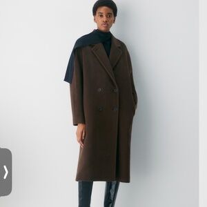 Babaton Aritzia Slouch Coat burnt camel